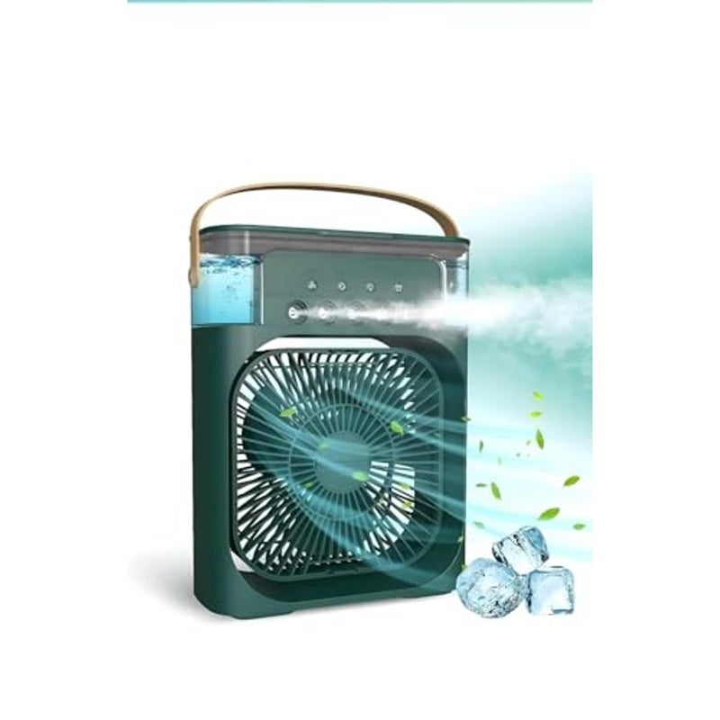 ALKAYAN Portable Air Conditioner Fan Cooling Fan Mini Evaporative Air Cooler Water Fan with 5 Sprays, 7 Colors LED Personal AC USB Desk Fan for Office,Home Kitchen,Bedroom,Dorm,Outdoor - Image 2