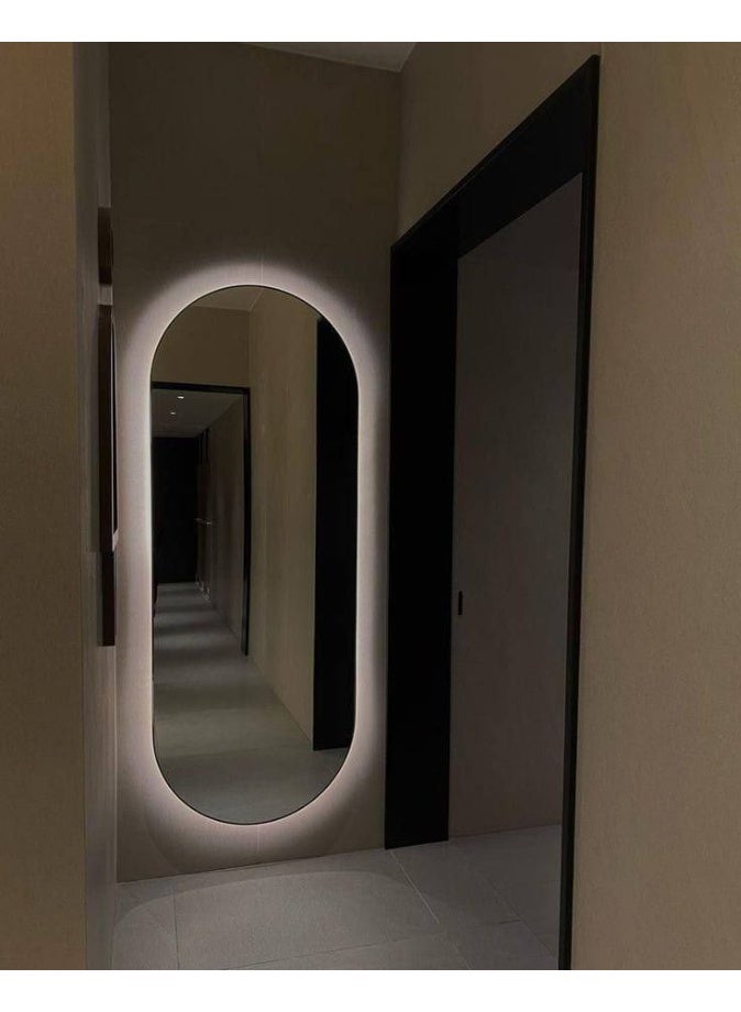 Long plastic wall mirrors (150 x 50 cm) with double-sided adhesive for self-installation - modern decorative mirrors for bedroom and entryway - Image 2