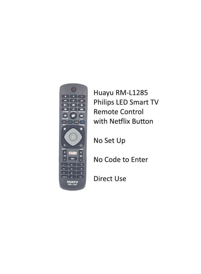 Huayu Philips Smart Tv Remote Replacement Remote Control Compatible For Philips Smart Lcd Led Tv'S With Netflix Smart App Short Key  - Image 2