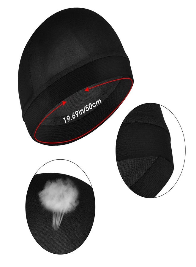 Sibba 3 Pieces Unisex Satin Silky Wave Caps 360 540 720 Wave Elastic Band Silky Durag Headwear Stockings Wig Beanie Cap (Coffee) - Image 2