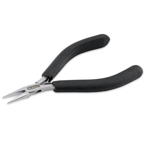 Beadalon Designer Series Slim Chain Nose Pliers, Black Vinyl-Free Grips, Stainless Steel, Box Joint, Double Leaf Springs, 5.75 in - Image 4