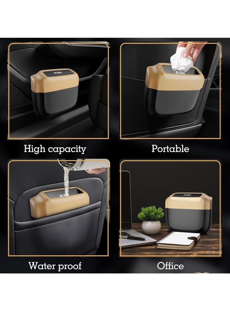 Generic - Car Trash Can with Lid Built-in Storage Garbage Bag Leakproof Vehicle Trash Car Accessories for Interior Mini Garbage Bin for Automotive Home Office Kitchen Bedroom with 30pcs Trash Bags - Image 1
