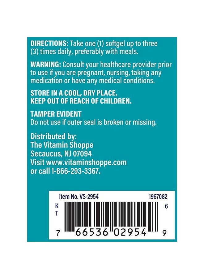 The Vitamin Shoppe Evening Primrose Oil 500MG, Natural Source of GLA (Gammia Linolenic Acid), Supplement for Women's Health & Hormonal Balance (120 Softgels) - Image 5