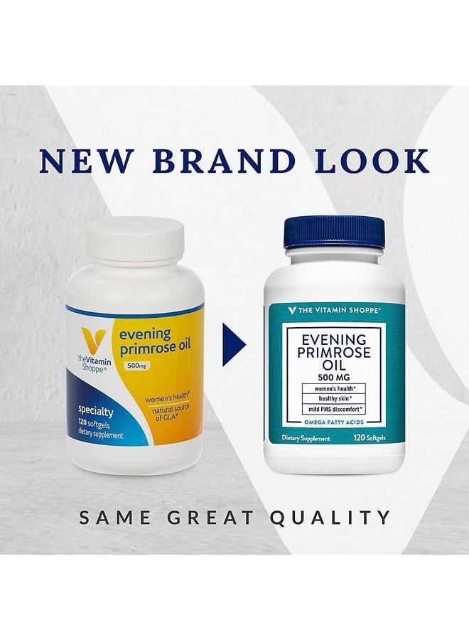 The Vitamin Shoppe Evening Primrose Oil 500MG, Natural Source of GLA (Gammia Linolenic Acid), Supplement for Women's Health & Hormonal Balance (120 Softgels) - Image 3