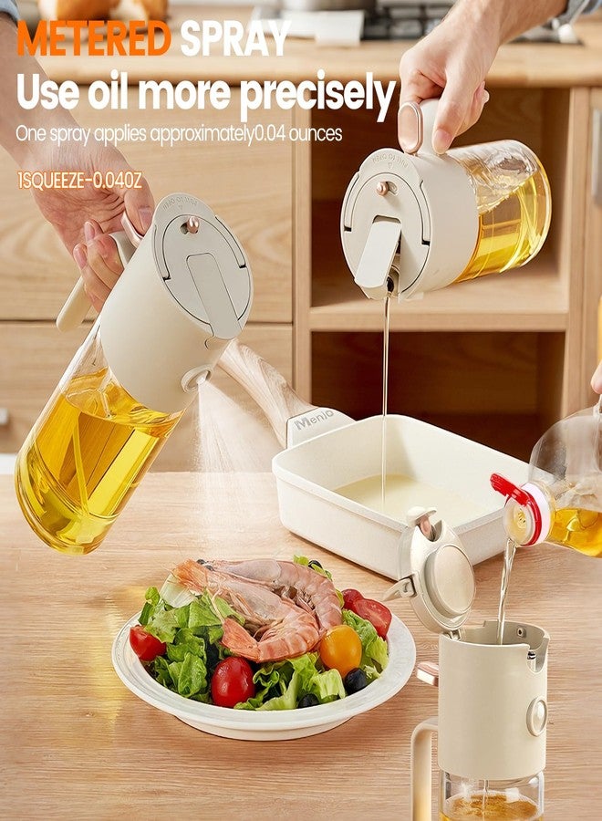 QQC 2026 Upgrade 3 in 1 Oil Dispenser Bottle with FREE 3-Piece Outdoor Mini Kit，580ML/19.6OZ Olive Oil Sprayer for Camping, BBQ, kitchen & Air Fryer - Image 3