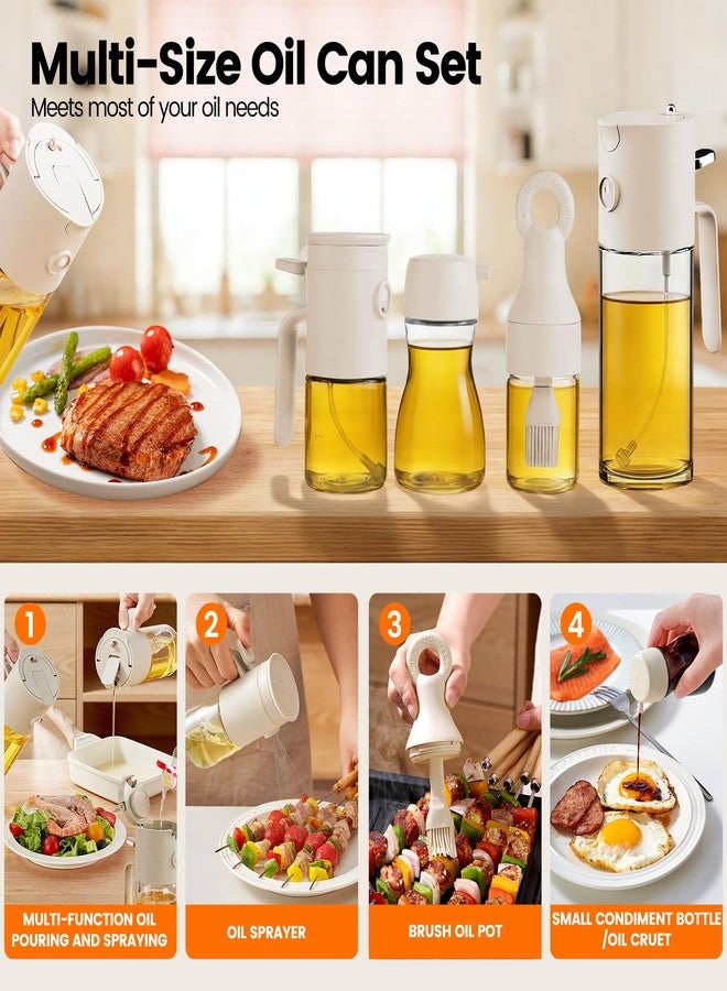 QQC 2026 Upgrade 3 in 1 Oil Dispenser Bottle with FREE 3-Piece Outdoor Mini Kit，580ML/19.6OZ Olive Oil Sprayer for Camping, BBQ, kitchen & Air Fryer - Image 2