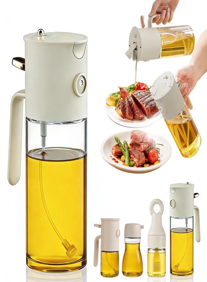 QQC 2026 Upgrade 3 in 1 Oil Dispenser Bottle with FREE 3-Piece Outdoor Mini Kit，580ML/19.6OZ Olive Oil Sprayer for Camping, BBQ, kitchen & Air Fryer - Image 1