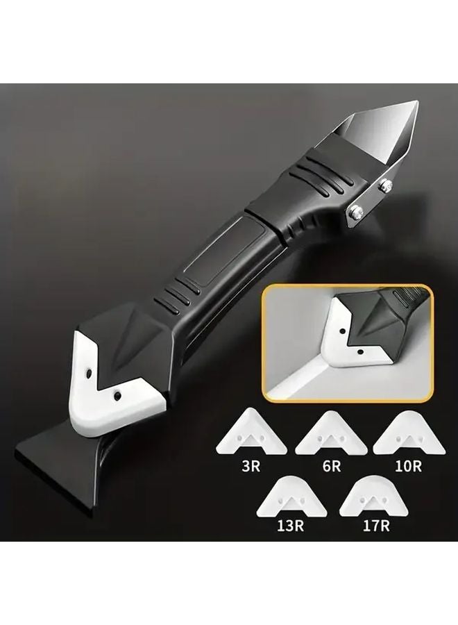 3 In 1 Heavy Duty Silicone Scraper Tool Kit Black Adhesive Remover Roller Blade - Image 1