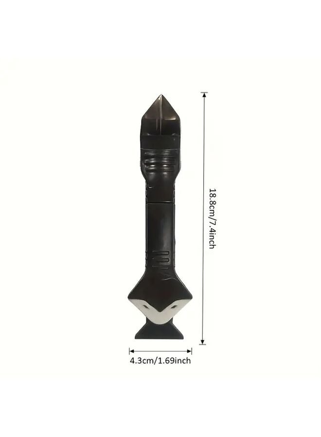 3 In 1 Heavy Duty Silicone Scraper Tool Kit Black Adhesive Remover Roller Blade - Image 3