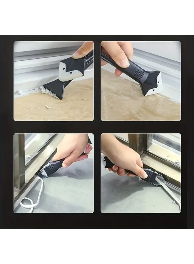 3 In 1 Heavy Duty Silicone Scraper Tool Kit Black Adhesive Remover Roller Blade - Image 5