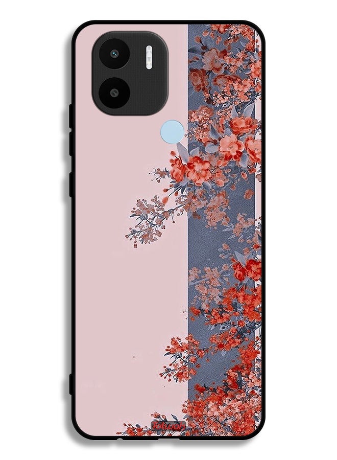 Tolwak Xiaomi Redmi A1 Plus Protective Case Cover Tree Leaves And Flowers Art - Image 2