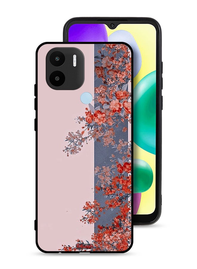 Tolwak Xiaomi Redmi A1 Plus Protective Case Cover Tree Leaves And Flowers Art - Image 1