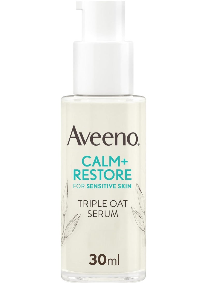 مصل الشوفان الثلاثي Face CALM+RESTORE من Aveeno، ترطيب على مدار 24 ساعة، للبشرة الحساسة، مع مركب الشوفان الثلاثي والحمى المهدئة، خالٍ من العطور، 30 مل - pzsku/Z29959EBFB868C3CBC420Z/45/_/1730382817/1b207fee-7fa9-4743-b2c1-7887d38e7982