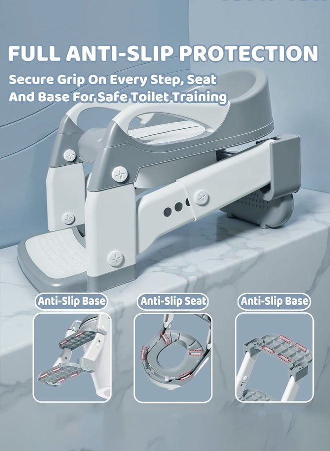 Children's toilet toilet ladder girls baby boys children toilet ladder toilet baby seat toilet rack staircase - Image 2