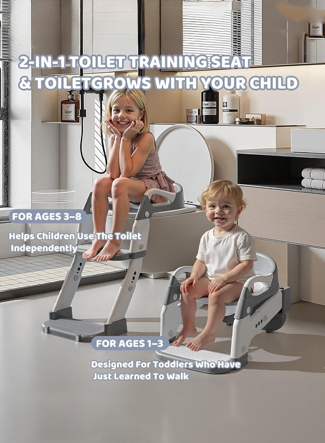 Children's toilet toilet ladder girls baby boys children toilet ladder toilet baby seat toilet rack staircase - Image 1