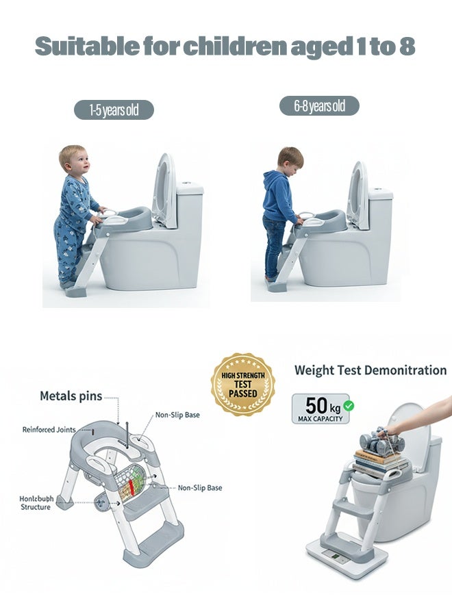 Children's toilet toilet ladder girls baby boys children toilet ladder toilet baby seat toilet rack staircase - Image 4