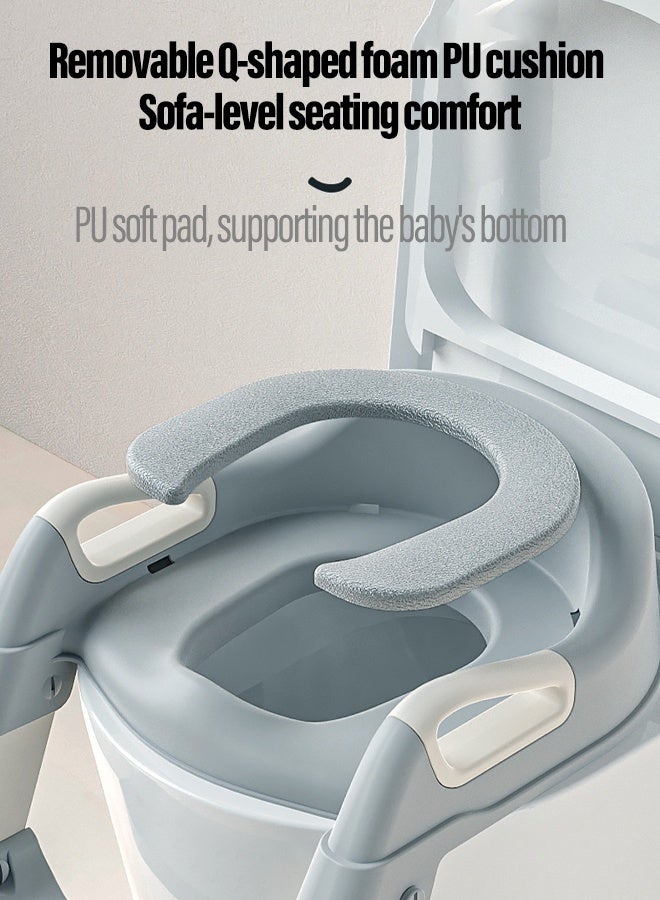 Children's toilet toilet ladder girls baby boys children toilet ladder toilet baby seat toilet rack staircase - Image 5