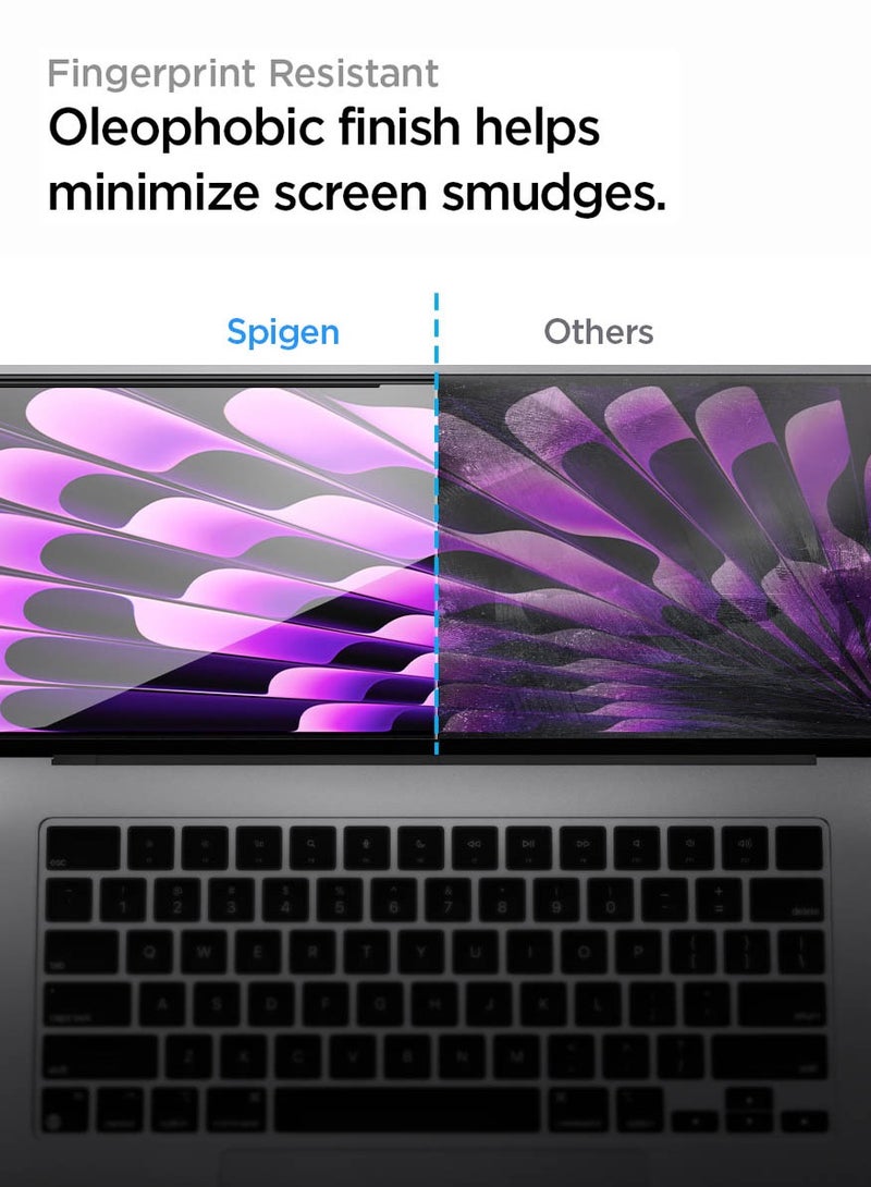 Spigen MacBook Air 15 inch Screen Protector GLAStR Slim [Premium Tempered Glass] M4 (2025) / M3 (2024) / M2 (2023) - Image 5
