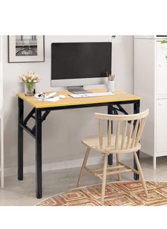 Cool Baby COOLBABY Folding Table Multifunctional Portable Desk Camping Garden Picnic Coffee BBQ - 80x40x75 cm Wood Yellow  - Image 2