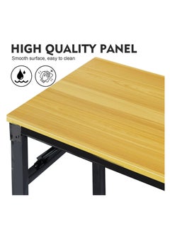 Cool Baby COOLBABY Folding Table Multifunctional Portable Desk Camping Garden Picnic Coffee BBQ - 80x40x75 cm Wood Yellow  - Image 4