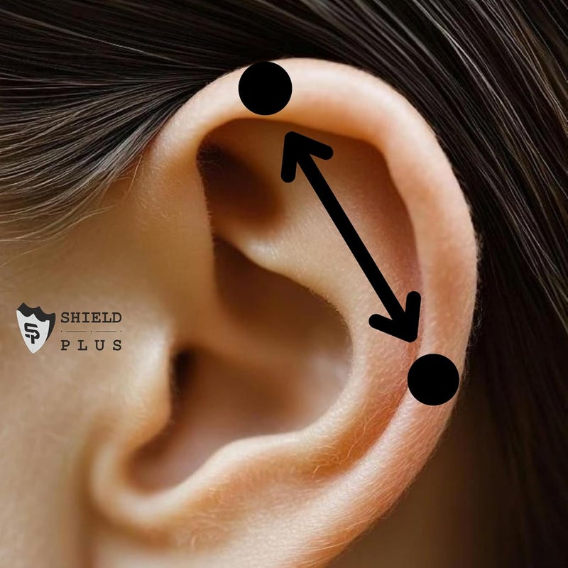 SHIELD PLUS 316L Industrial Ear Piercing Barbell 14G Surgical Steel 38 mm Unisex Cartilage Jewelry (1 Piece) - Image 3