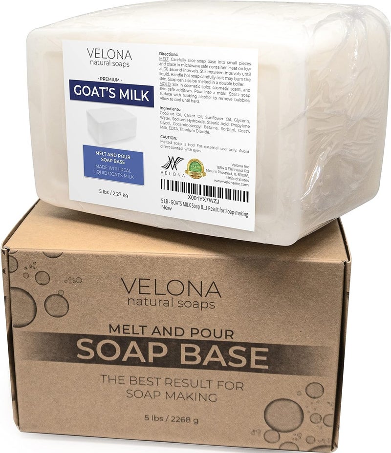 فيلونا صابون أساس طبيعي بالكامل وعضوي 100% غني بحليب الماعز والجلسرين ومناسب للإذابة والسكب للحصول على أفضل النتائج، وزن: 5 أرطال - Image 5