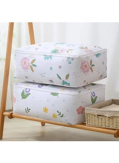 JB Export JB Export Blanket Storage Bag UnderBed Quilt Clothes Storage Bag with Peva Material Washable Waterproof Foldable Transparent Printed Cover MultiDesign  - Image 2