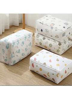 JB Export JB Export Blanket Storage Bag UnderBed Quilt Clothes Storage Bag with Peva Material Washable Waterproof Foldable Transparent Printed Cover MultiDesign  - Image 1