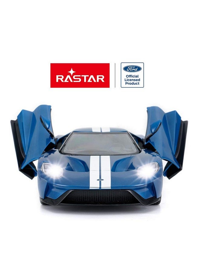 RASTAR Rc Car ; 1/14 Ford Gt Remote Control Rc Race Toy Car For Kids Open Doors By Manual Blue (2.4Ghz) - Image 3