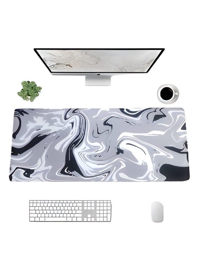 Premium Marble Swirl Extended Desk Mat – Non-Slip, Waterproof, Large Gaming & Office Mouse Pad - Image 2