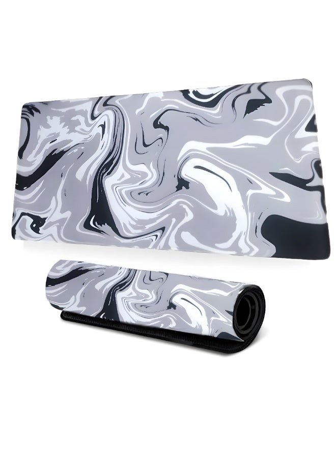 Premium Marble Swirl Extended Desk Mat – Non-Slip, Waterproof, Large Gaming & Office Mouse Pad - Image 1