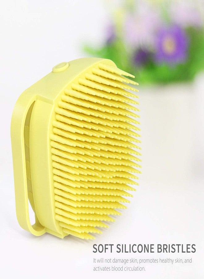 FAGVA Bath Body Brush Silicone Body Scrubber Soft Brush with Shampoo Dispenser - Skin Massage Shower Brush - Image 2