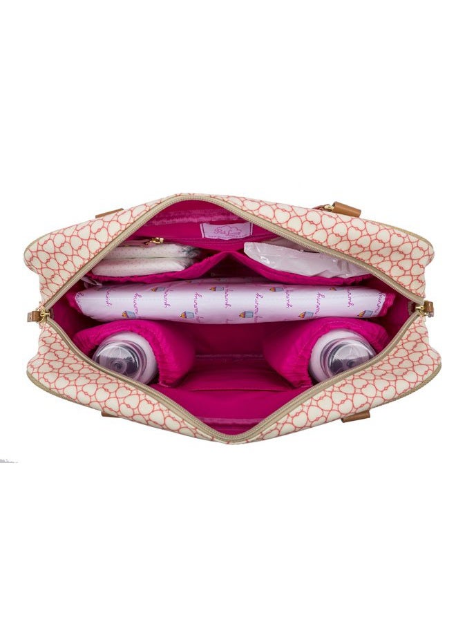 Pink Lining Baby Diaper Bag, Yummy Mummy (Pink Butterflies) - Image 5
