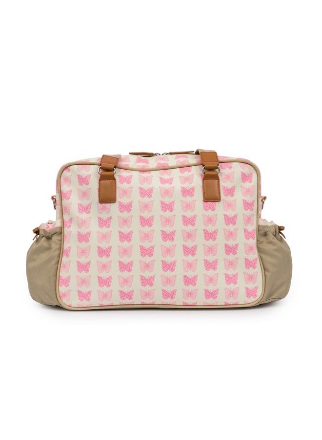 Pink Lining Baby Diaper Bag, Yummy Mummy (Pink Butterflies) - Image 3