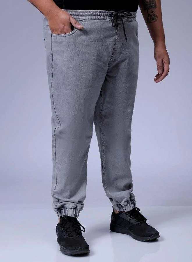 HARDSODA  Men Plus Size Slim Fit Solid Mid-Rise Stretchable Denim Joggers for Men | Best Price UAE