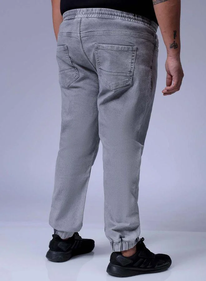 HARDSODA  Men Plus Size Slim Fit Solid Mid-Rise Stretchable Denim Joggers for Men | Best Price UAE