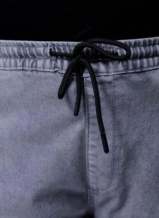 HARDSODA  Men Plus Size Slim Fit Solid Mid-Rise Stretchable Denim Joggers for Men | Best Price UAE