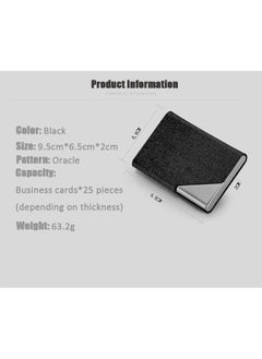 Ssovi Portable Practical Metal Business Card Holder, Fashionable Business Card Box，Business Card Case, Business Card Holderfor Men and Women, Pocket Metal Card Case,Stainless Steel Card Holder Black  - Image 4
