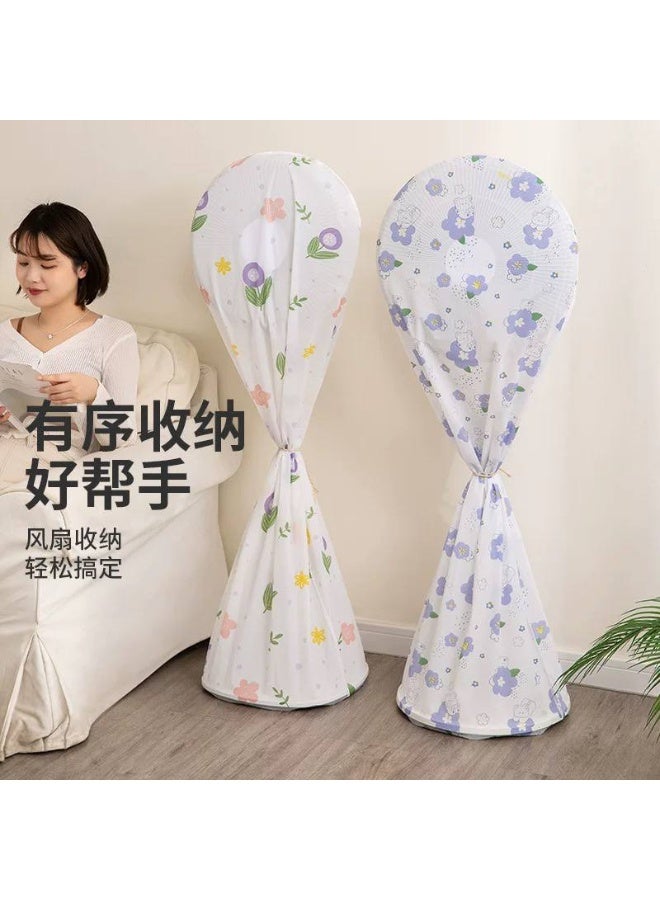 غطاء مروحة ستاند للحماية من الغبار، تصميمات متنوعة -مقاس 145 سم في 60 سم - Image 3