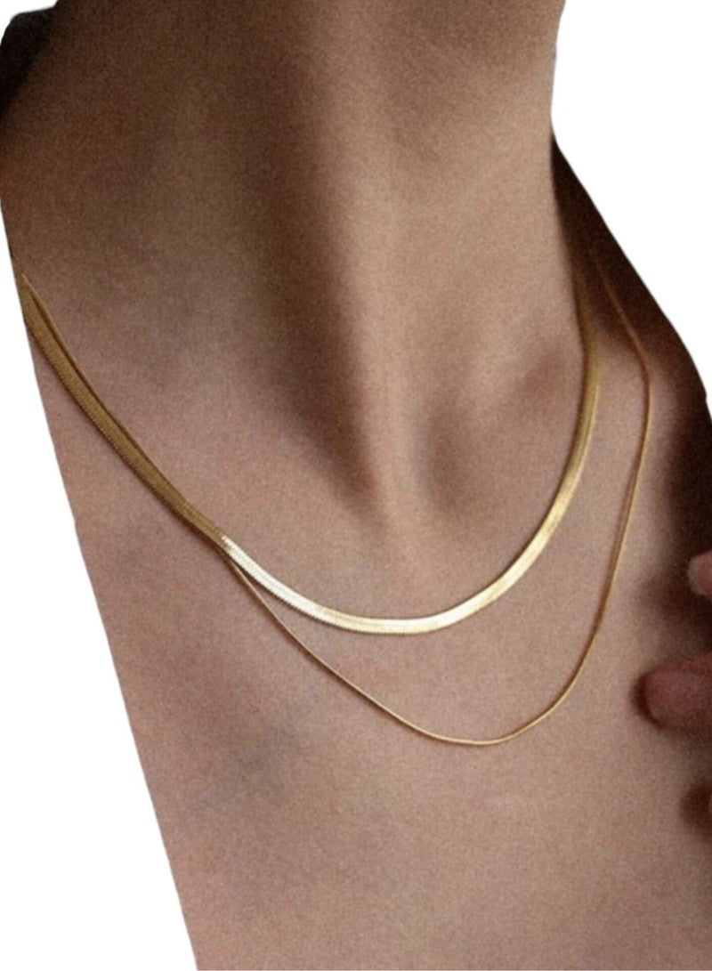 YUCCA Snake Chain Layered Design Unique Stainless Steel Piece - Image 1