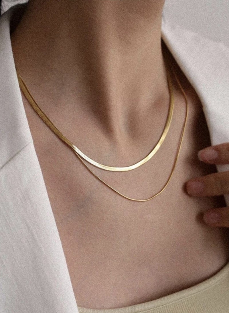 YUCCA Snake Chain Layered Design Unique Stainless Steel Piece - Image 3
