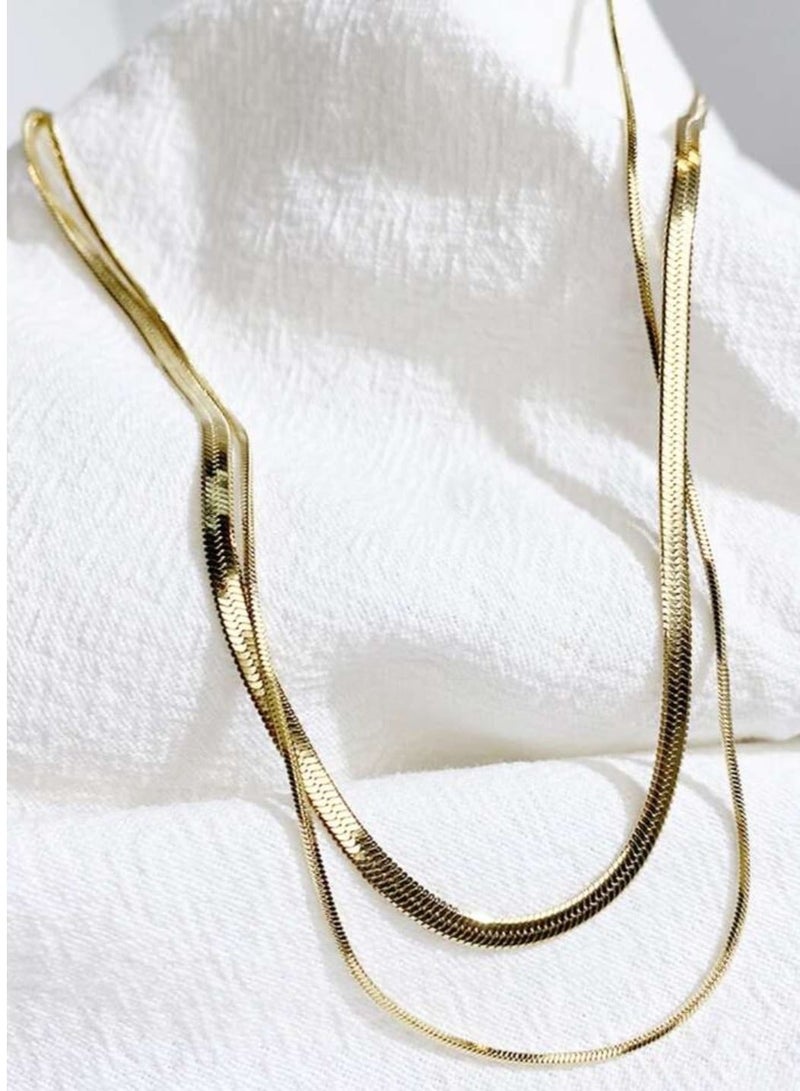 YUCCA Snake Chain Layered Design Unique Stainless Steel Piece - Image 2
