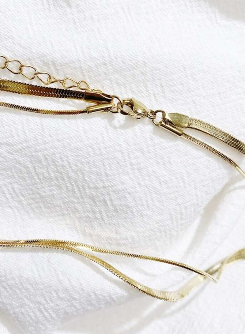 YUCCA Snake Chain Layered Design Unique Stainless Steel Piece - Image 4