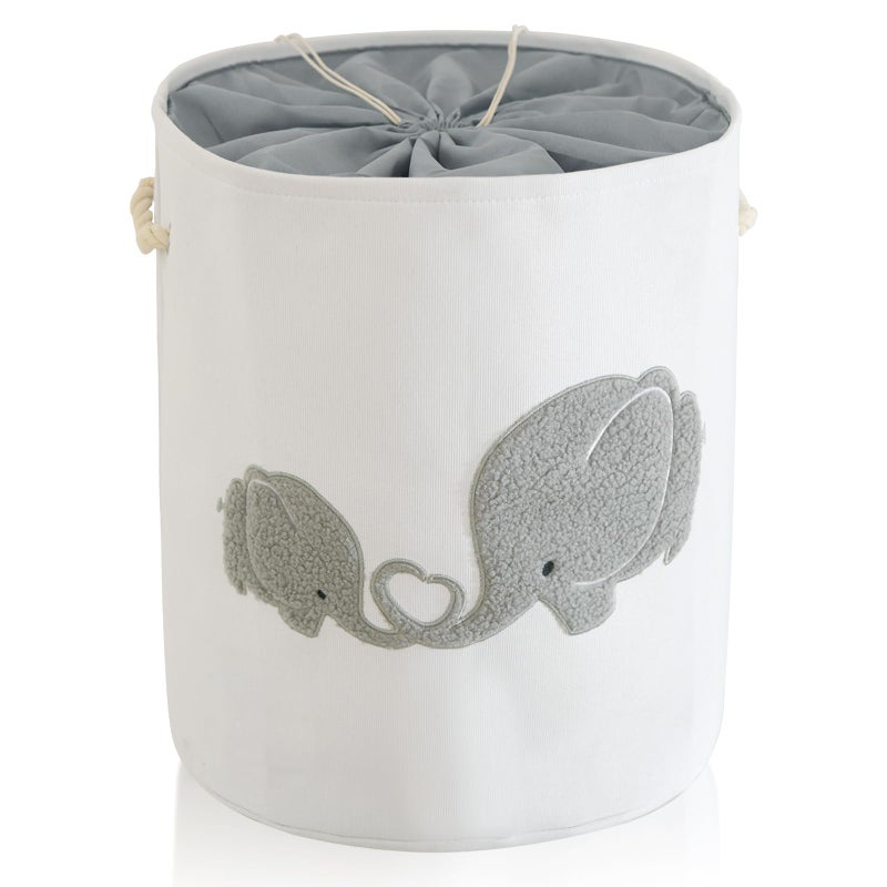 Inough سلة أطفال INough كبيرة جدًا 58 لتر سلة ألعاب للأطفال سلة غسيل لملابس الأطفال القذرة سلة تخزين قابلة للطي سلة ملابس قماش صندوق ألعاب أساسيات غرفة السكن الجامعي - Image 1