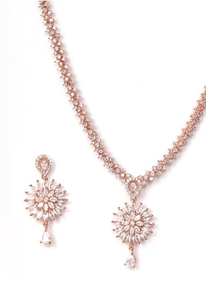 Priyaasi Elegant Women Brass Jewellery Set with pattern and secured with closure and styled in ideal for Ethnic moments — designed to make heads turn.  - Image 3