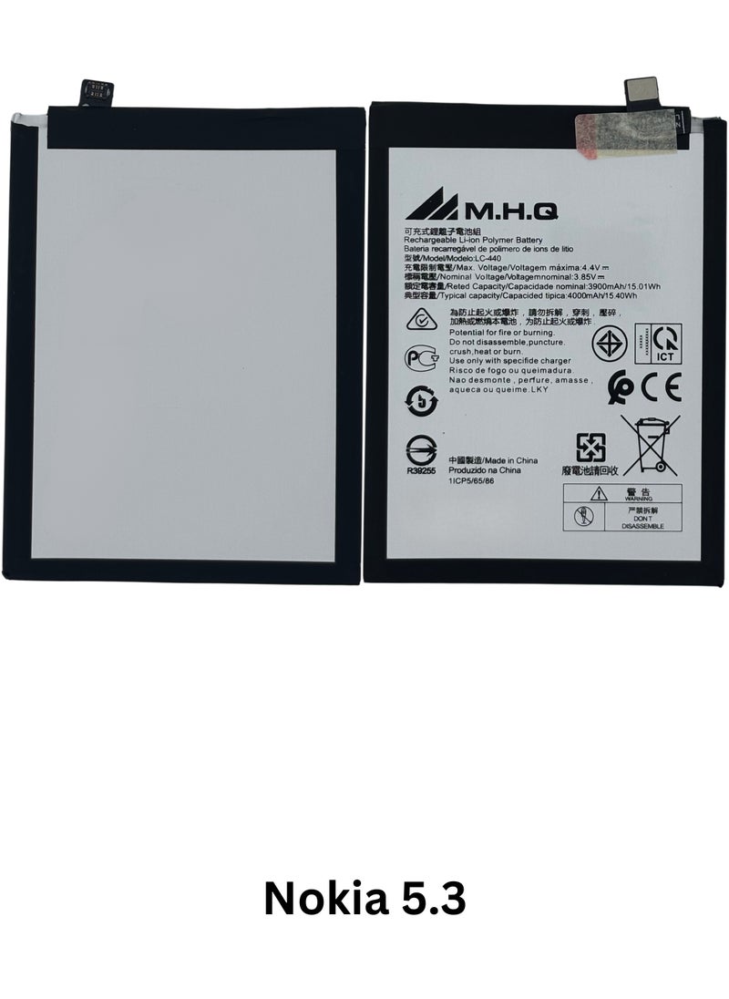 M.H.Q - Nokia 5.3 TA-1234 TA-1223 TA-1227 TA-1229 LC-440 Battery High Quality - Image 1