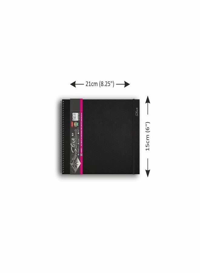 Anupam A5 Slate Black Paper Sketchbook 80 Pages 180 GSM Acid Free Paper Wiro Bound Sketch Book - Image 2