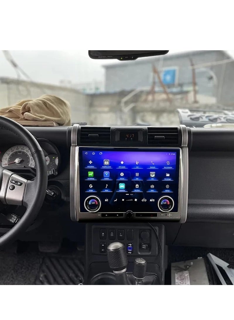 Vierex 13.3 Inch Android Screen For Toyota FJ Cruiser 2006-2022 Support Apple Carplay Android Auto Wireless 4GB RAM Fast Interface Quick Boot AHD Camera Included Manual To Auto Air Conditioning GPS Radio  - Image 3