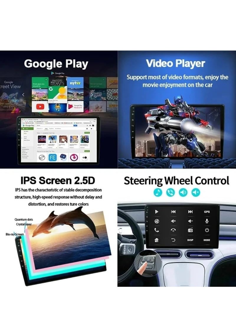 Vierex 13.3 Inch Android Screen For Toyota FJ Cruiser 2006-2022 Support Apple Carplay Android Auto Wireless 4GB RAM Fast Interface Quick Boot AHD Camera Included Manual To Auto Air Conditioning GPS Radio  - Image 4