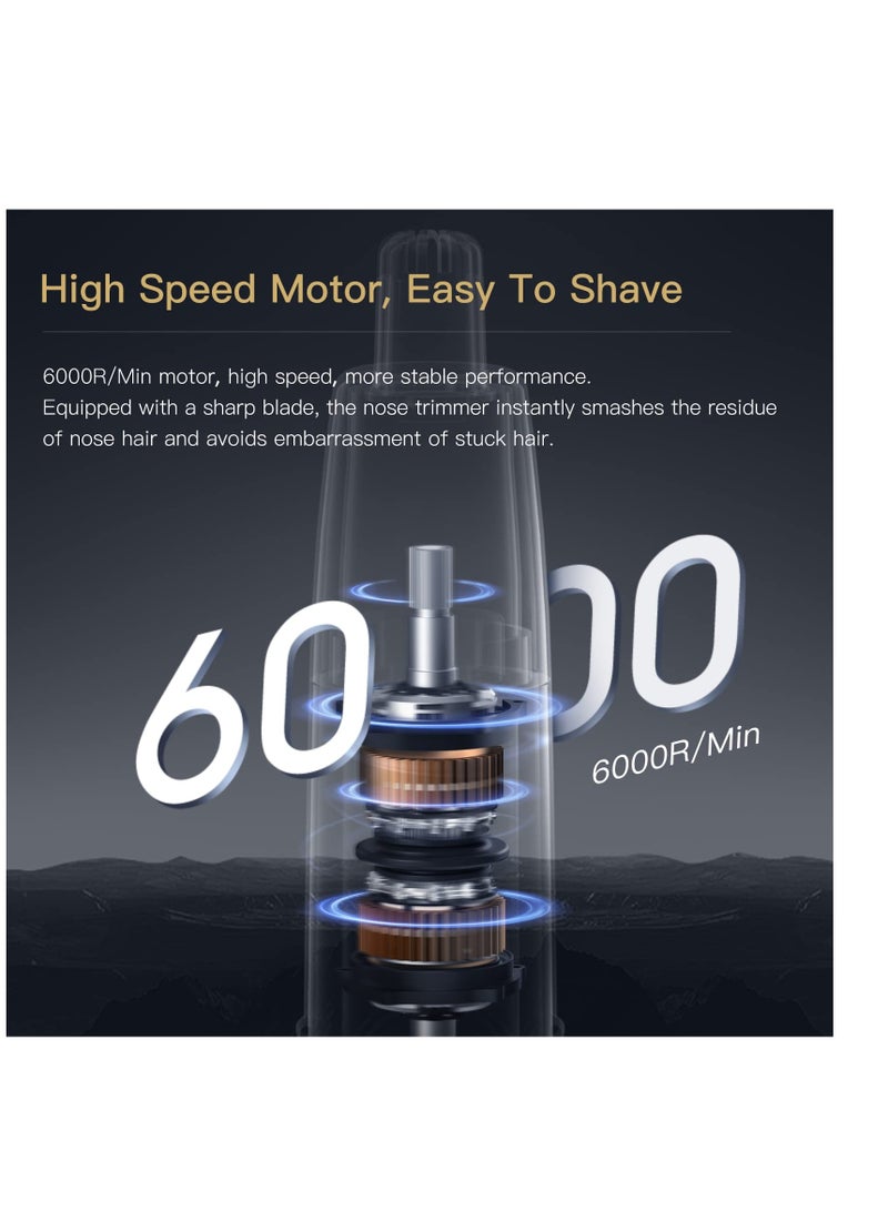 Zikra Ear and Nose Hair Trimmer, Eyebrow Hair Trimmer for Men Women, Eyebrow & Facial Hair Trimmer, Rechargeable Cordless Eyebrow Removal Clipper Razor Shaver Trimmer, for Hygienic Grooming - Image 2